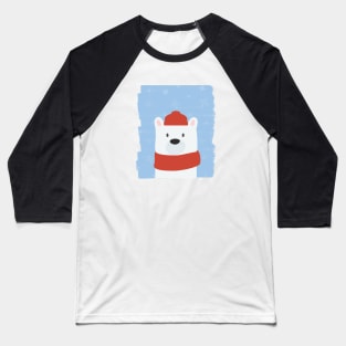 Winter Polar Bear Baseball T-Shirt